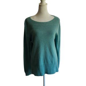 Nanette Lepore 2-ply cashmere sweater. Heathered Green size L